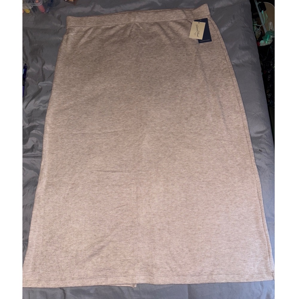 NEW‎ Universal Thread Plus Size Oatmeal Knit Maxi Skirt, Size 2X